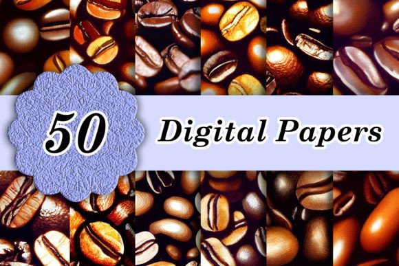 50 Coffee Beans Digital Papers: Instant Texture for Your Designs