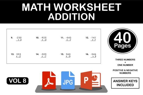 Addition Workbook Math Worksheets Vol 8: Practice Made Simple