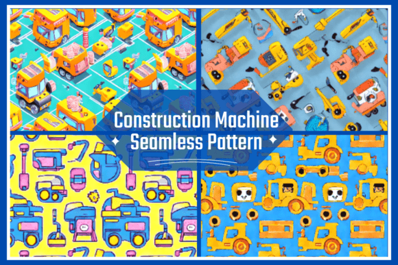 Build Visual Impact with Construction Machine Seamless Pattern