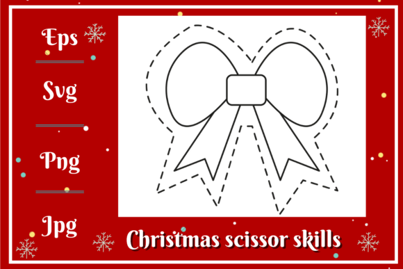 Christmas Scissor Skills: Festive Vectors for Creative Projects