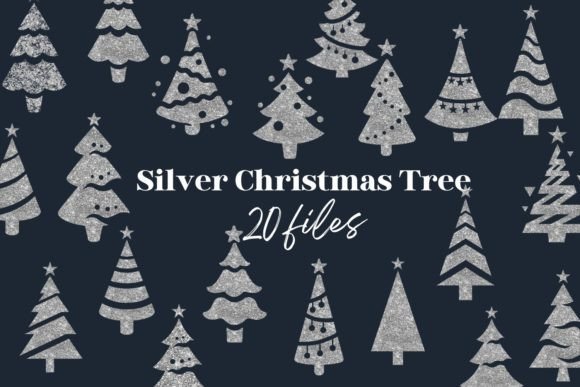 Deck Your Digital Halls with Silver Glitter Christmas Tree