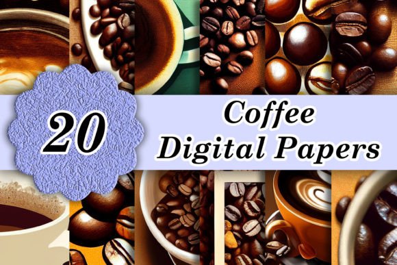 Elevate Your Projects With 20 Coffee Themed Digital Papers