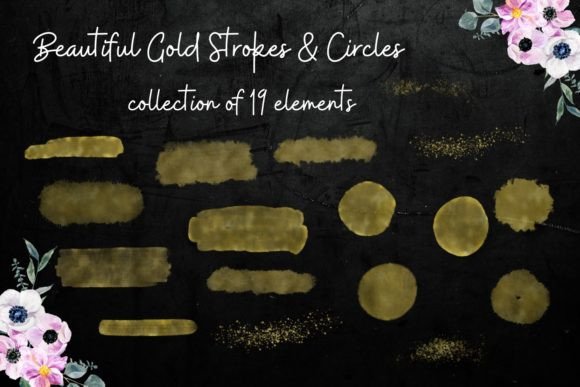 Elevate Your Visuals with Gold Strokes, Circles and Background