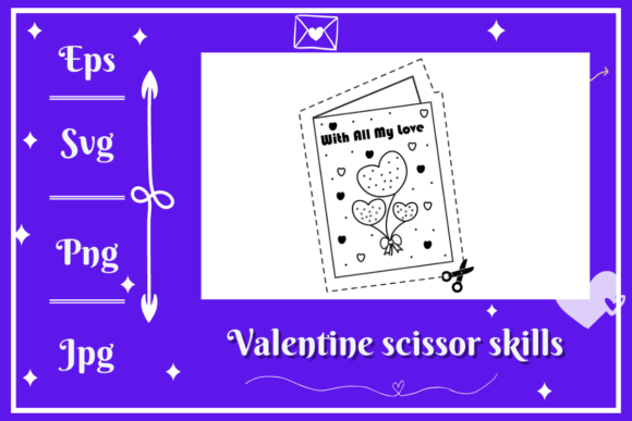 Love Card - Valentine Scissors Skills: A Playful Asset for Designers
