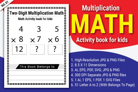 Multiplication Math Activity Book: A Digital & Printable Resource for Educators
