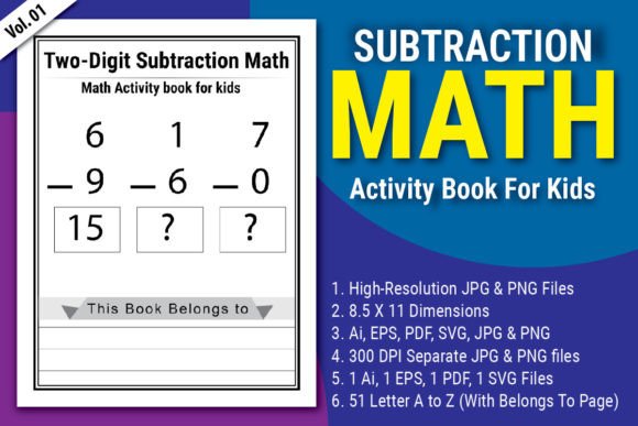 Two-Digit Subtraction Math Activity Book: Build Foundational Skills
